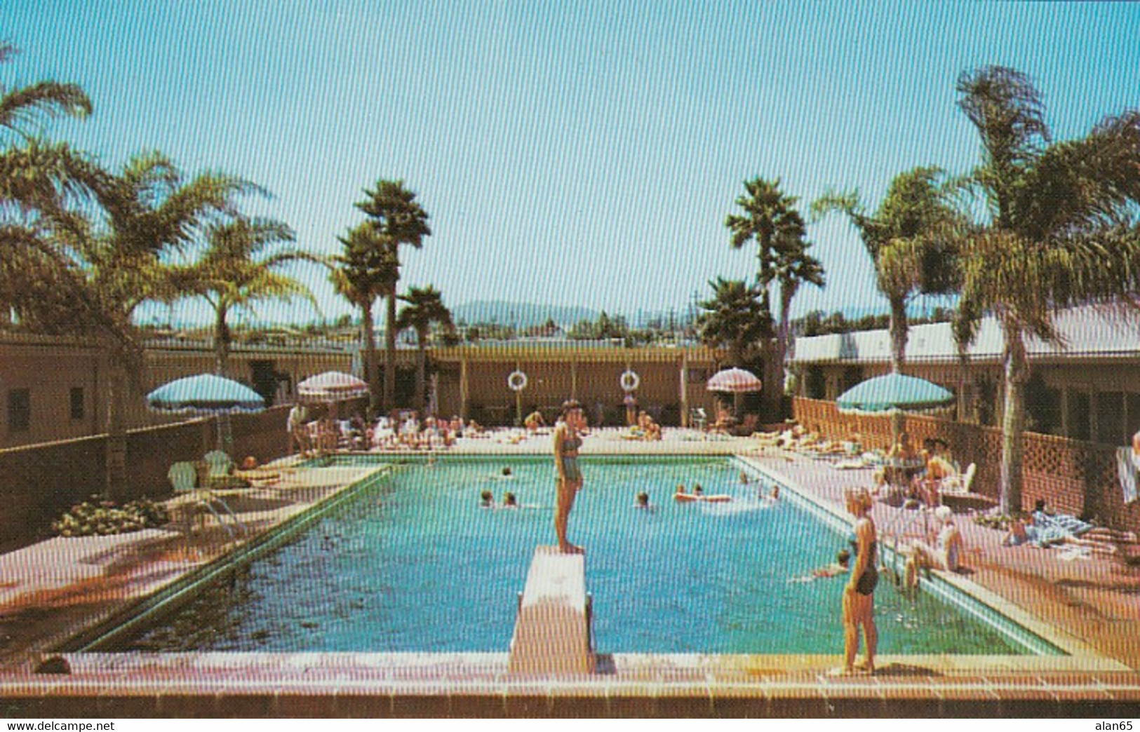 Santa Monica California, Route 66, William Tell Motel And Apartments, C1950s Vintage Postcard - Route ''66'