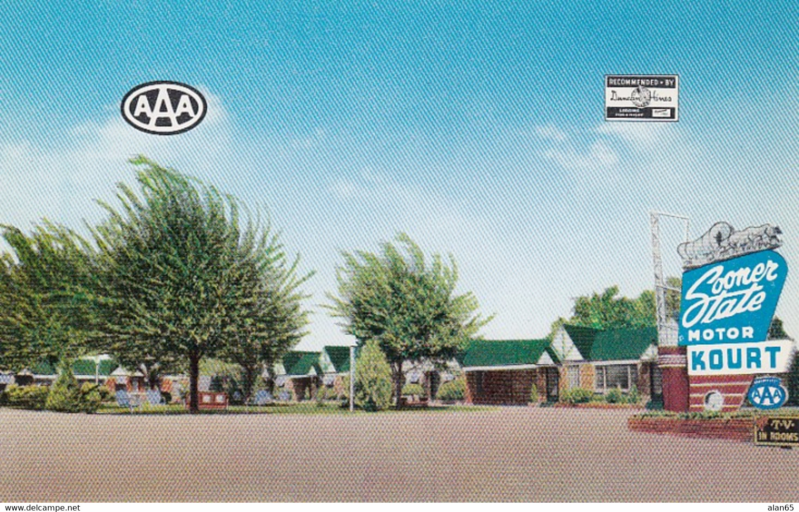 Miami Oklahoma, Sooner State Kourt Motel On Route 66 Lodging, C1940s/50s Vintage Postcard - Route '66'