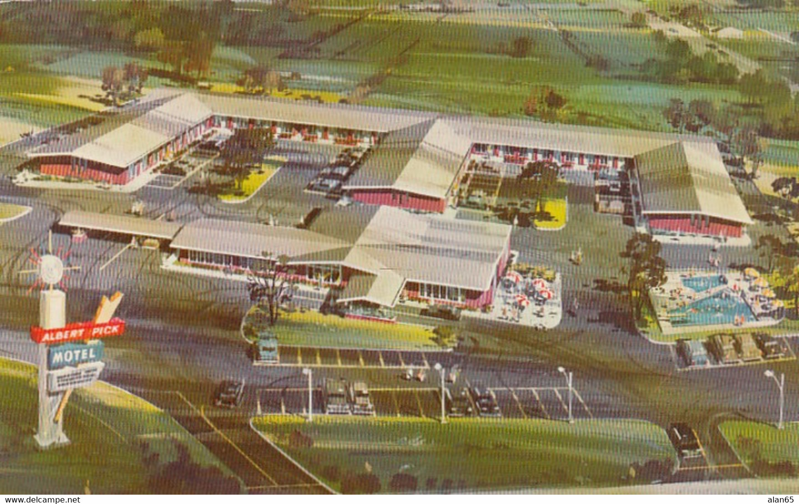St. Louis Missouri, Route 66 Bypass, Albert Pick Motel, C1950s/60s Vintage Postcard - Route ''66'