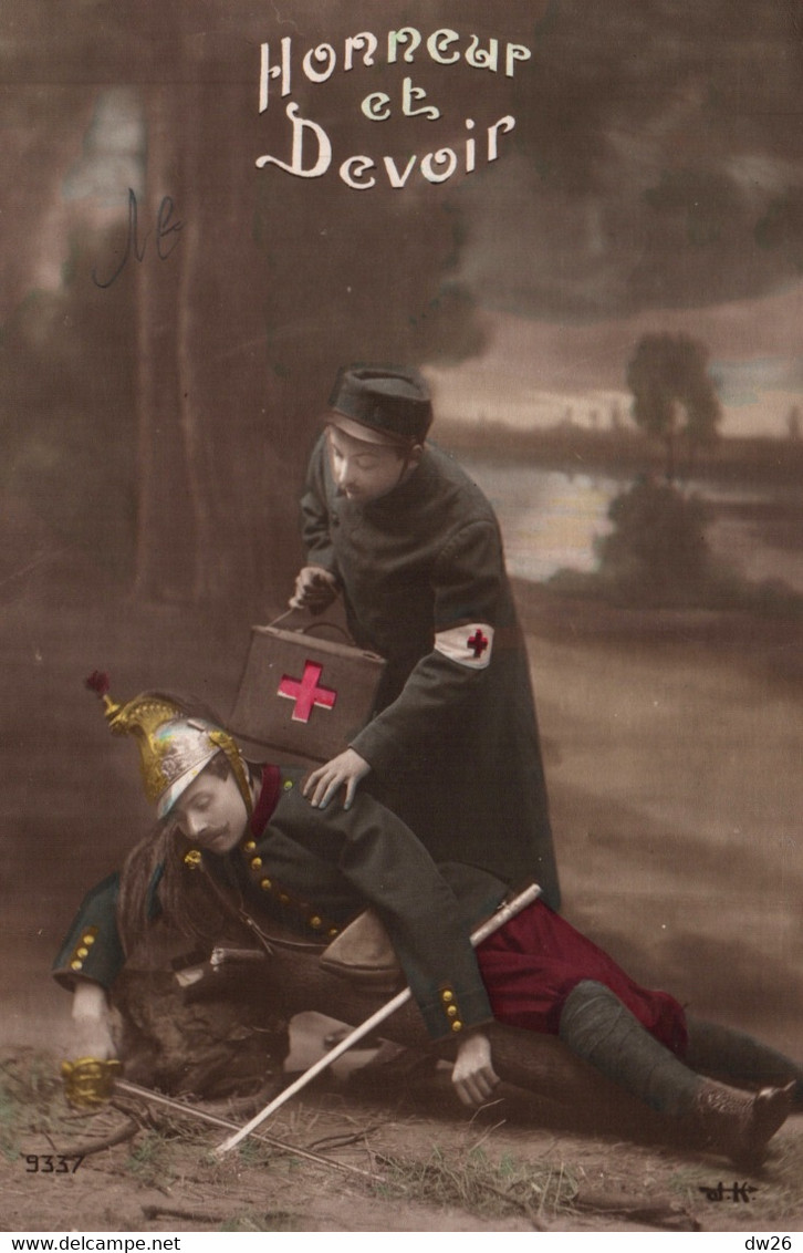 Patriotique - Honneur Et Devoir, La Croix Rouge - Carte J.K.  N° 9337 - Patriottisch