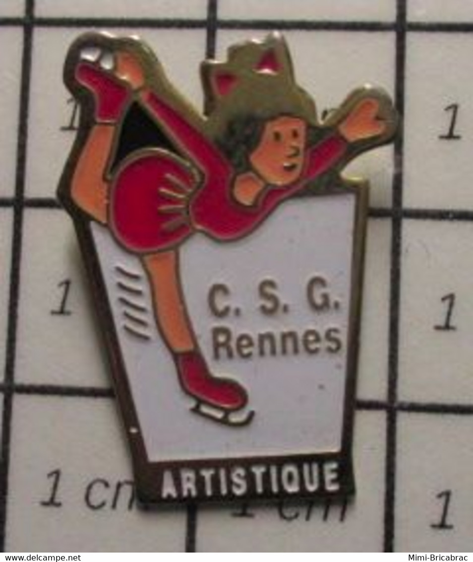 611A Pin's Pins / Beau Et Rare / THEME : SPORTS / PATINAGE ARTISTIQUE CSG RENNES FILLETTE - Patinage Artistique