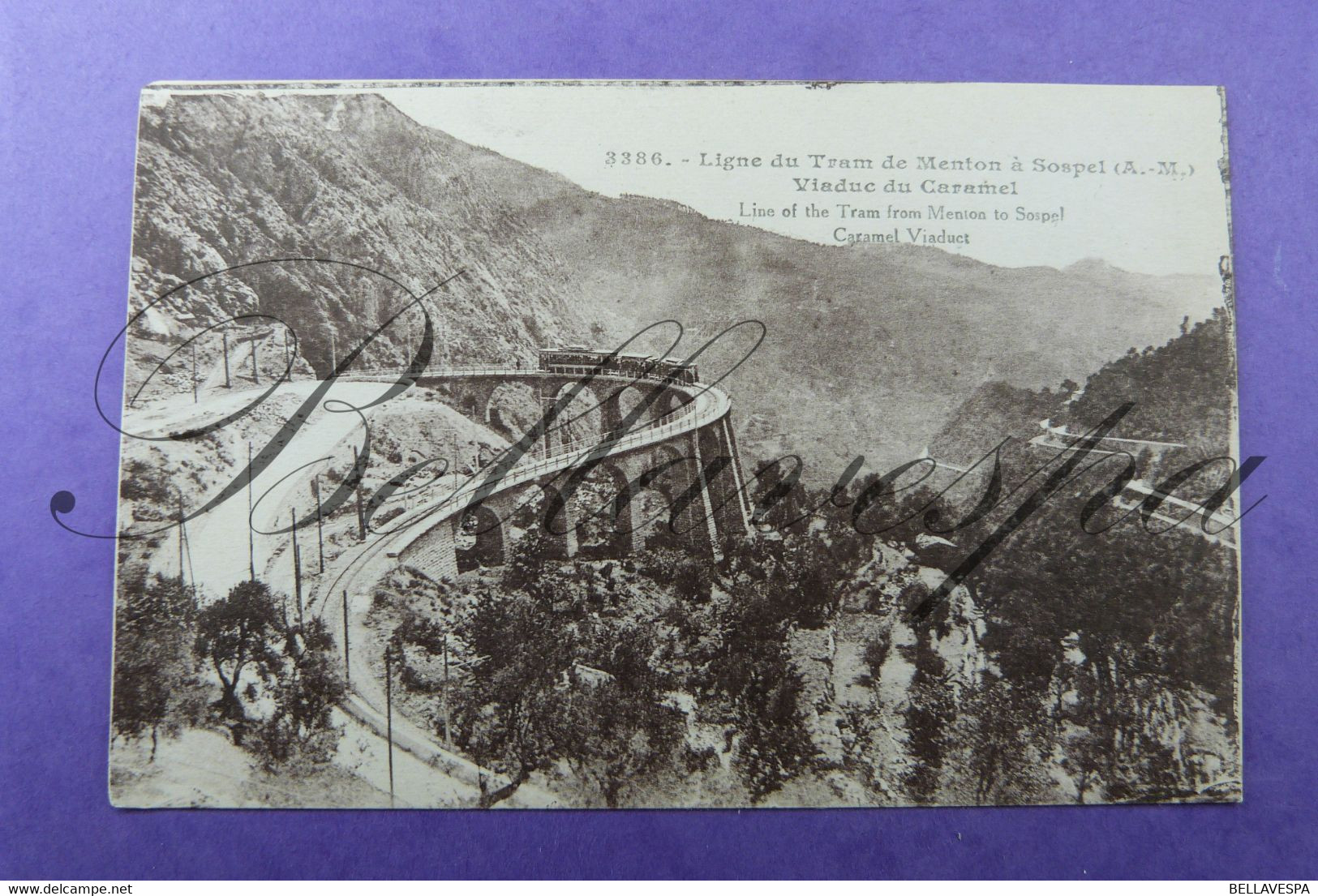 Cap Martin- La Pavillon Oriental-Monastere Laghet- Viaduc Caramel  Tramway Ligne. 3  X Cpa- D06 - Grasse