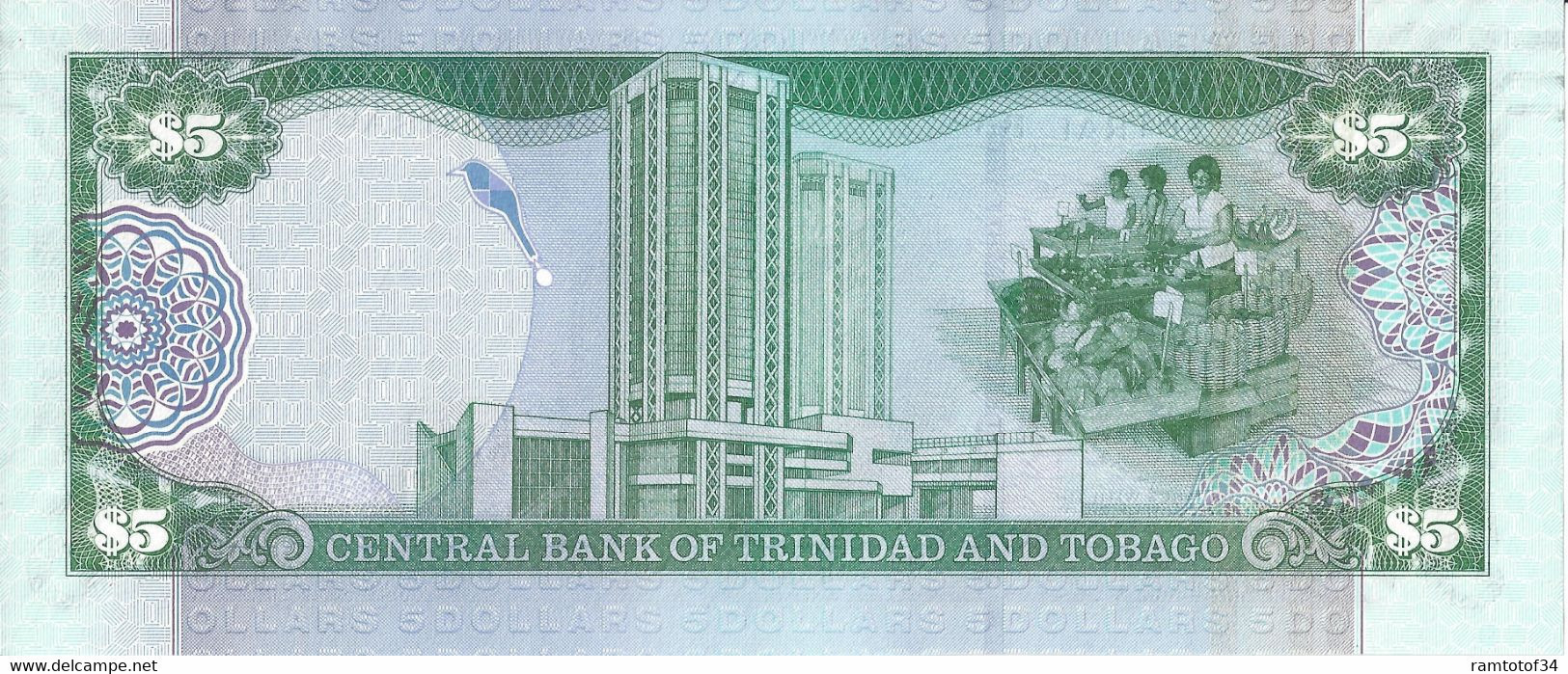 TRINITE ET TOBAGO - 5 Dollars (série 2006) - 2017 UNC - Trinidad & Tobago