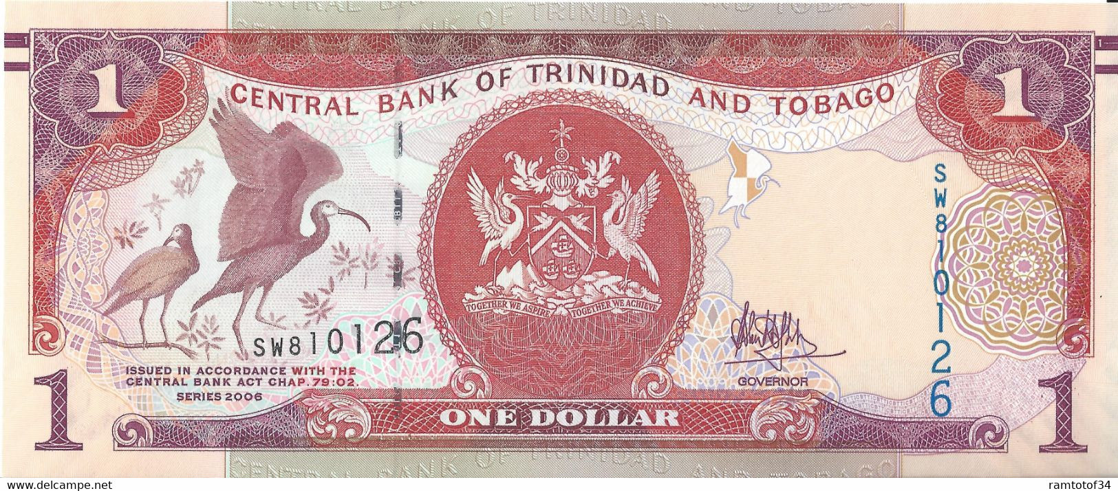 TRINITE ET TOBAGO - 1 Dollars (série 2006) - 2017 UNC - Trindad & Tobago