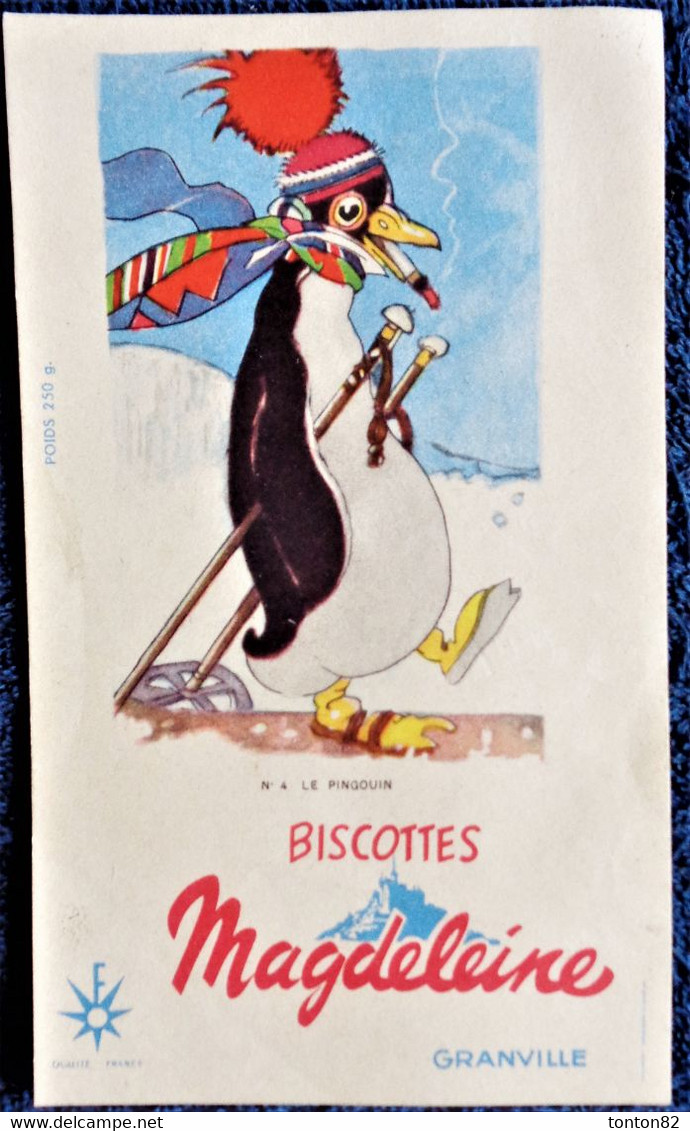 Buvard - BISCOTTES MAGDELEINE- N° 4 " Le Pingouin " . - Moutardes