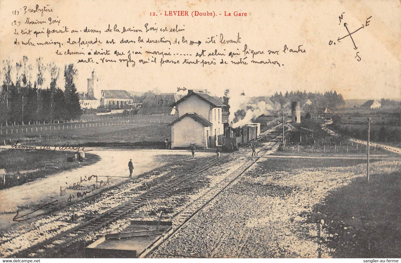 CPA 25 LEVIER LA GARE - Other & Unclassified
