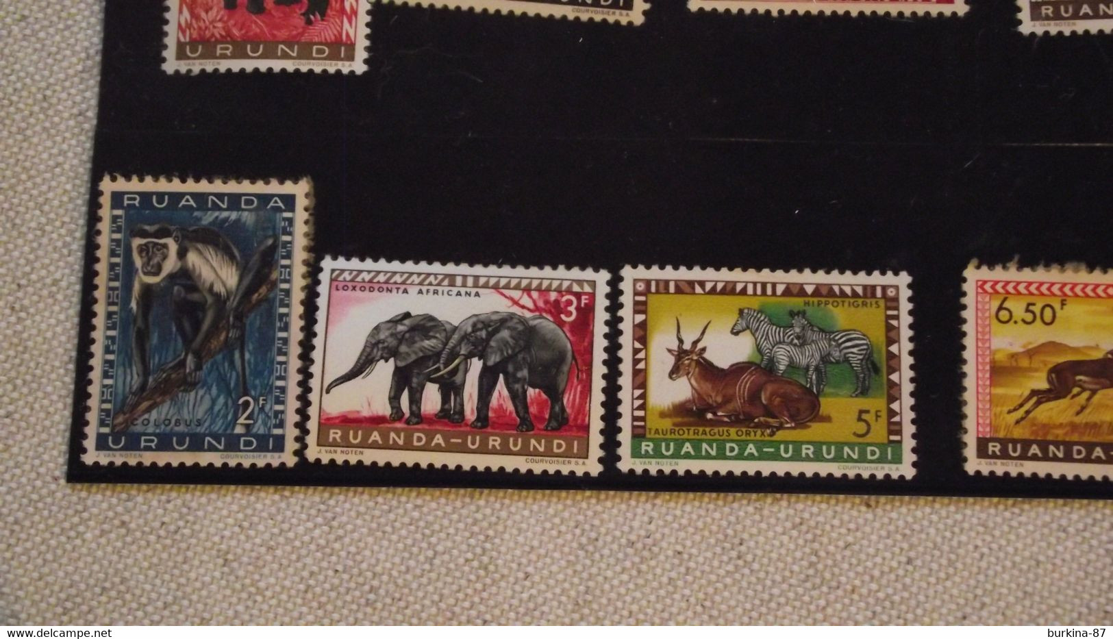 TIMBRE, RUANDA URUNDI, 1959, SERIE X12, Ex Colonies BELGES, NON OBLITERES - Unused Stamps
