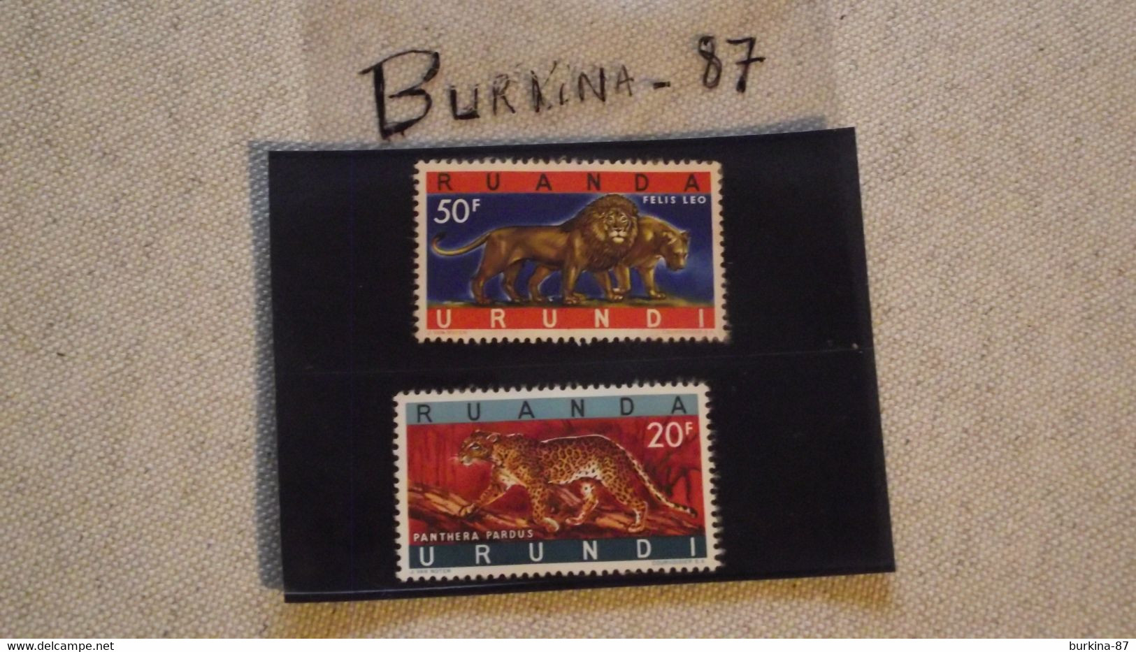 TIMBRE, RUANDA URUNDI, 1961, SERIE X 2,  Ex Colonies BELGES, NON OBLITERES - Unused Stamps