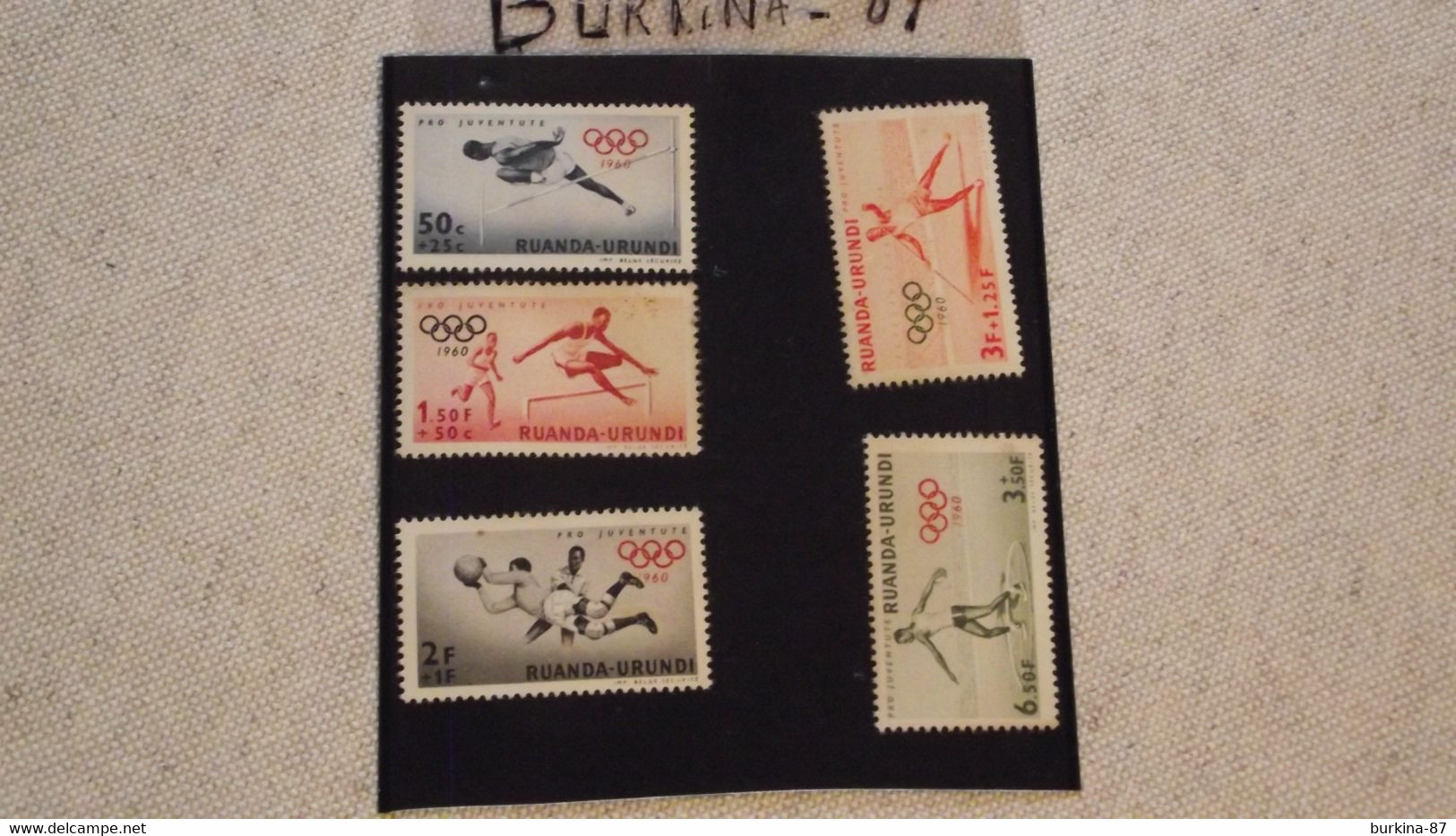 TIMBRE, RUANDA URUNDI, 1960, SERIE X 5,  Ex Colonies BELGES, NON OBLITERES - Ongebruikt