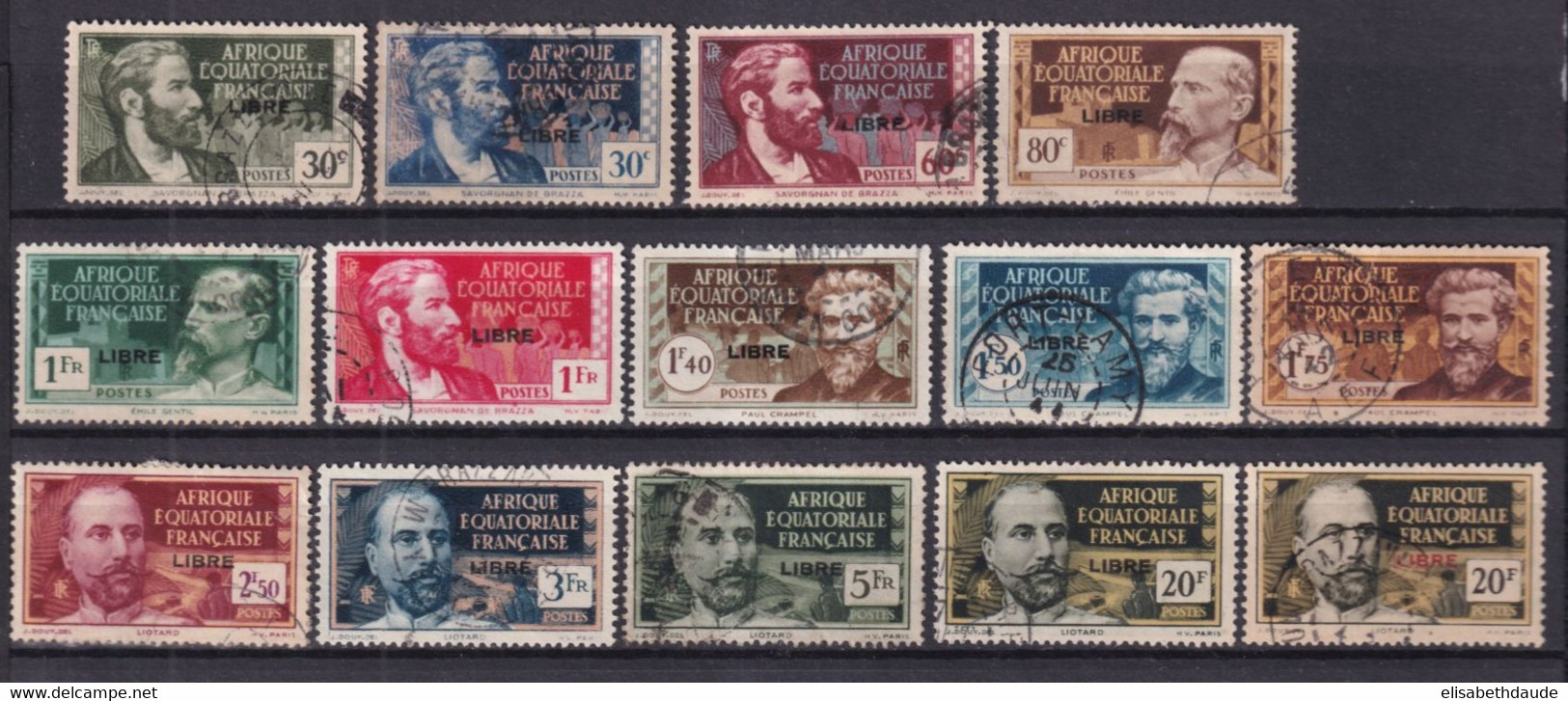 AEF - 1940 - FRANCE LIBRE - PETIT LOT OBLITERE - COTE = 200 EURO - Used Stamps