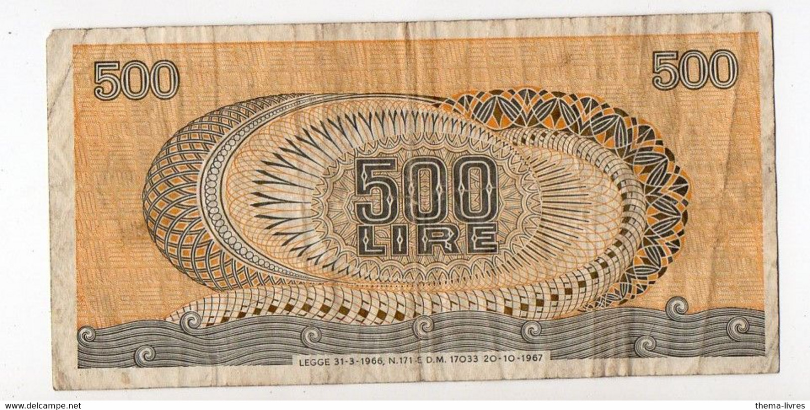 Italie Billet De 500 Lires  (PPP35493) - 500 Lire