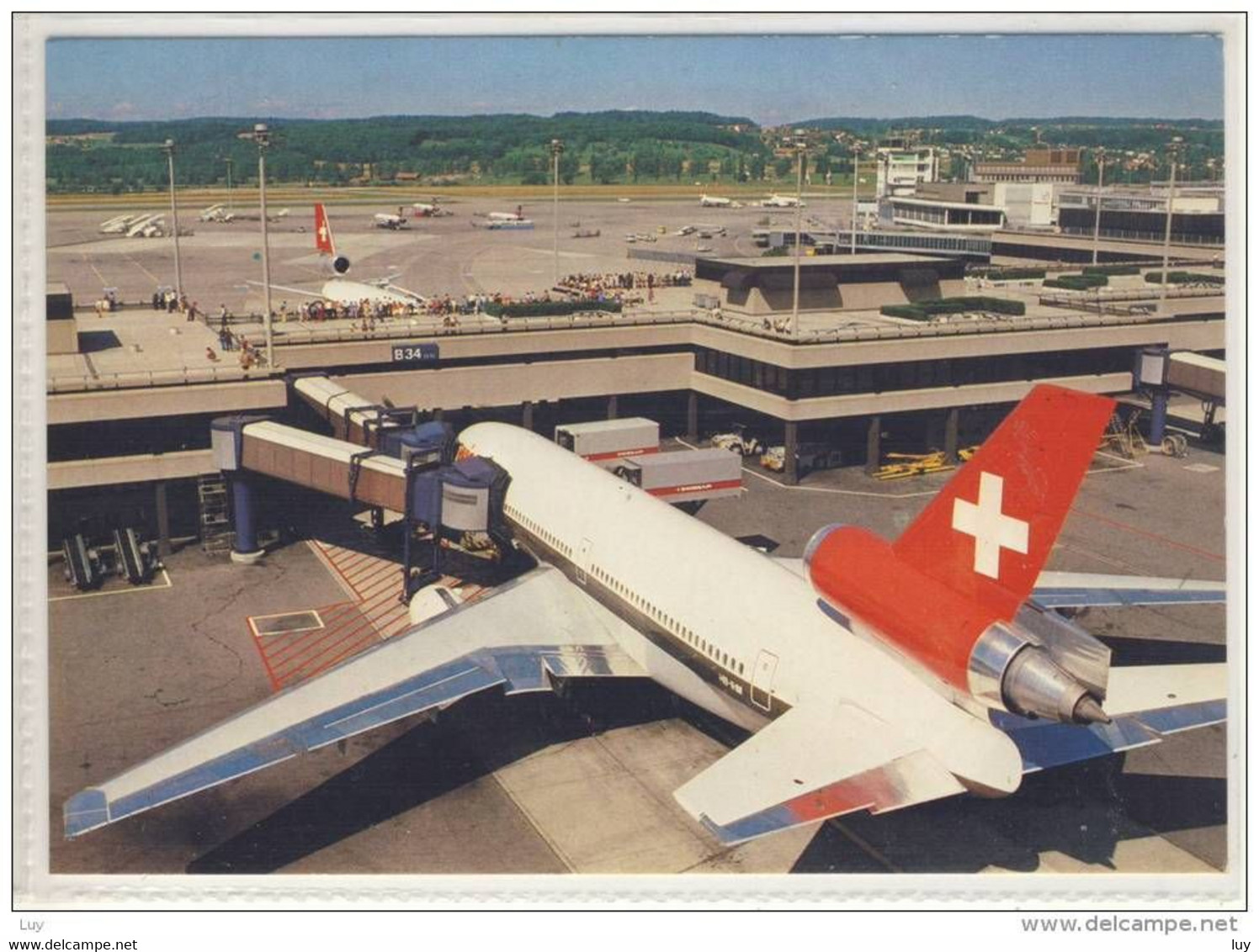 ZÜRICH - Flughafen Zürich - Kloten, Airport,  Swiss Air 1995, Vollstempel Admont, Ö - Kloten