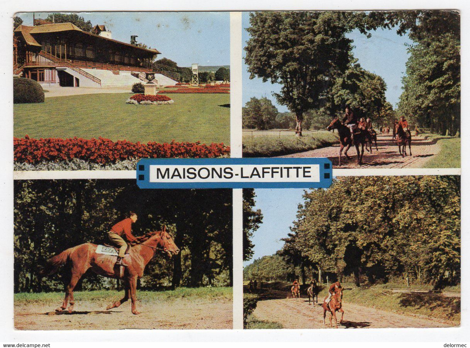 CPSM Multivues Maisons-Lafitte 78 Yvelines Tribunes Et Chevaux à L' Entraînement éditeur Lyna-Paris - Maisons-Laffitte