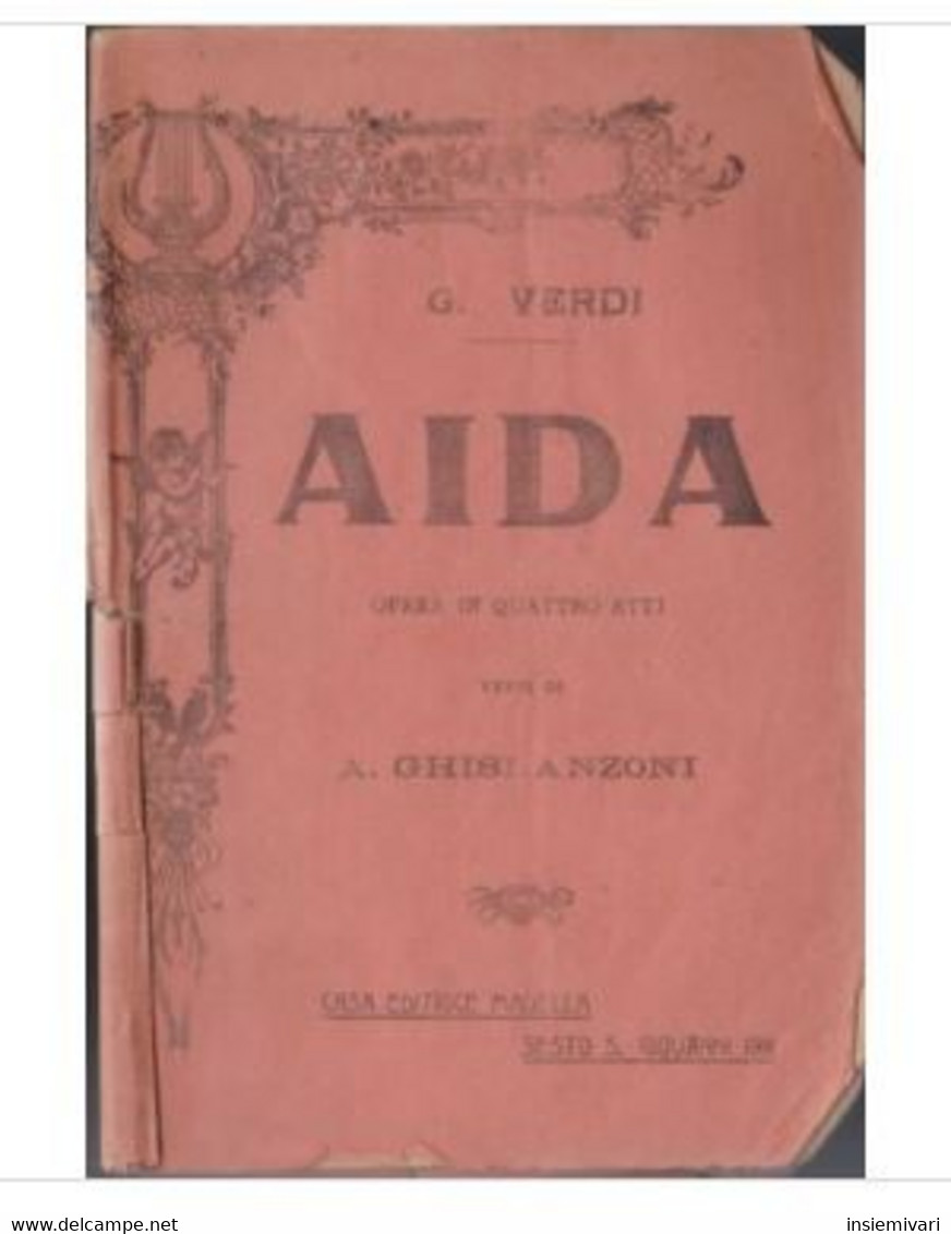 E+Verdi: Aida - Libretto Madella Del 1916. - Opern