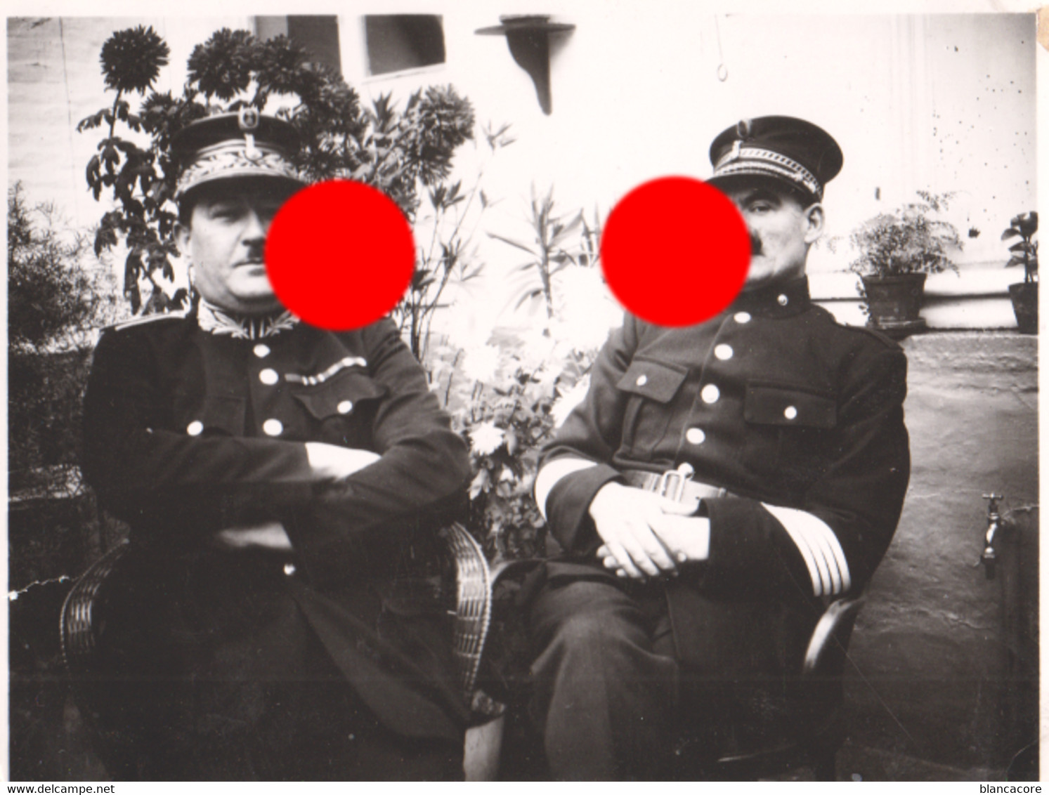 Gendarmerie Photographie En 1936 à Braine Le Comte /  2 Gendarme S /  Officiers ? Voir Képi - Profesiones