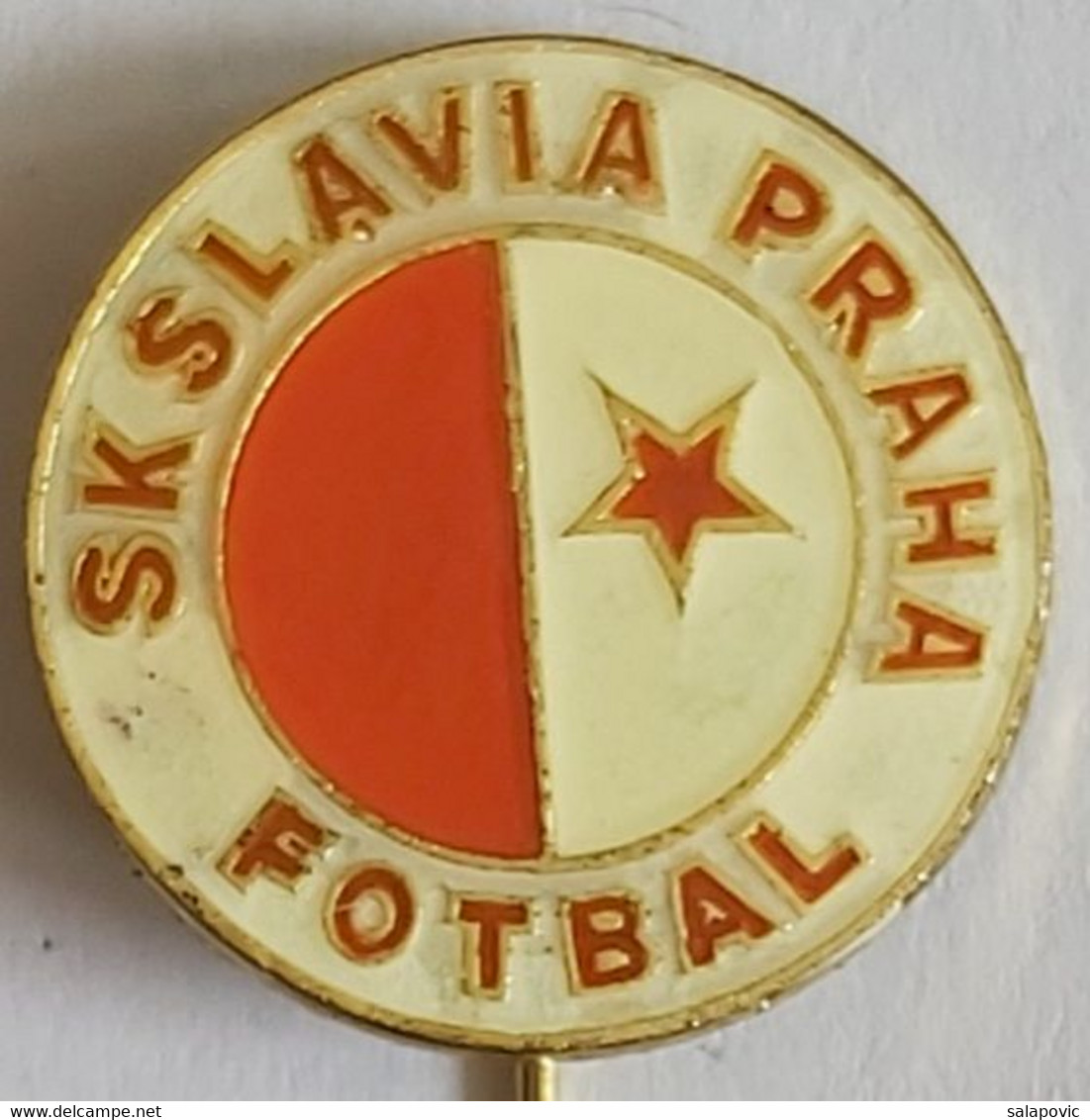 SK SLAVIA Praha Czech Republic Football Soccer Club Fussball Calcio Futbol Futebol PINS BADGES A4/4 - Football