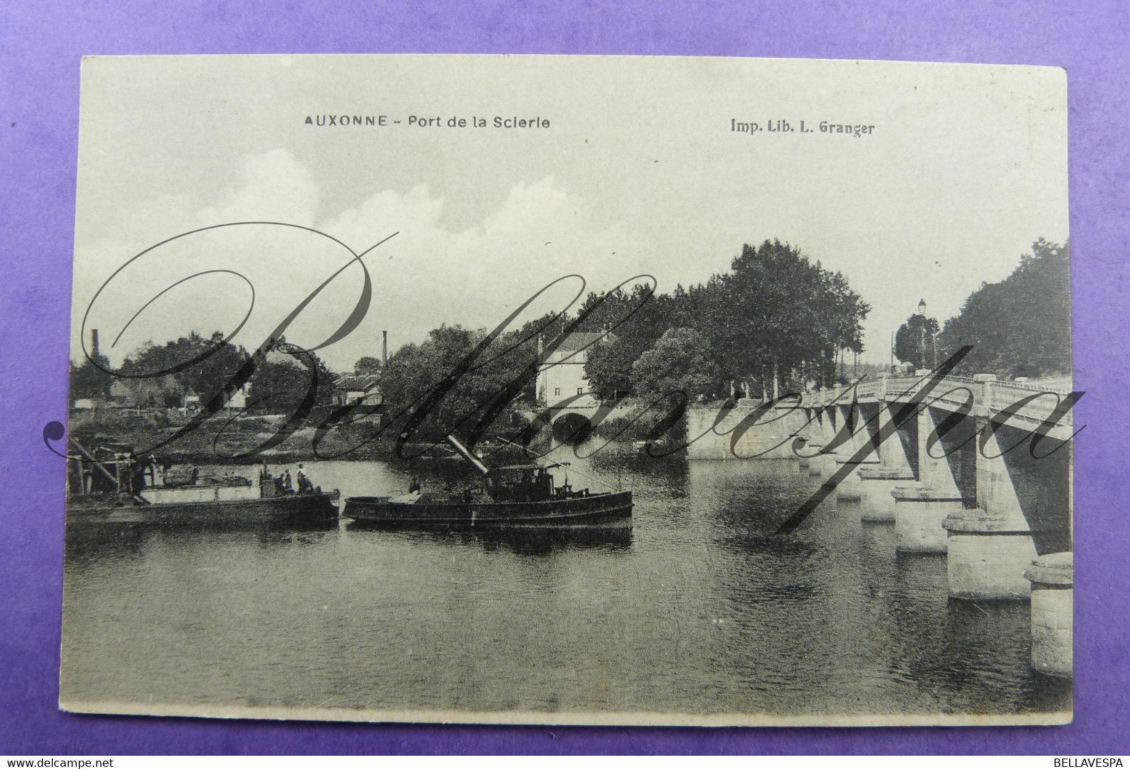 Auxonne Port De La Scierie Impr L.Granger Canal Riviere Binnenvaart Peniche - Auxonne