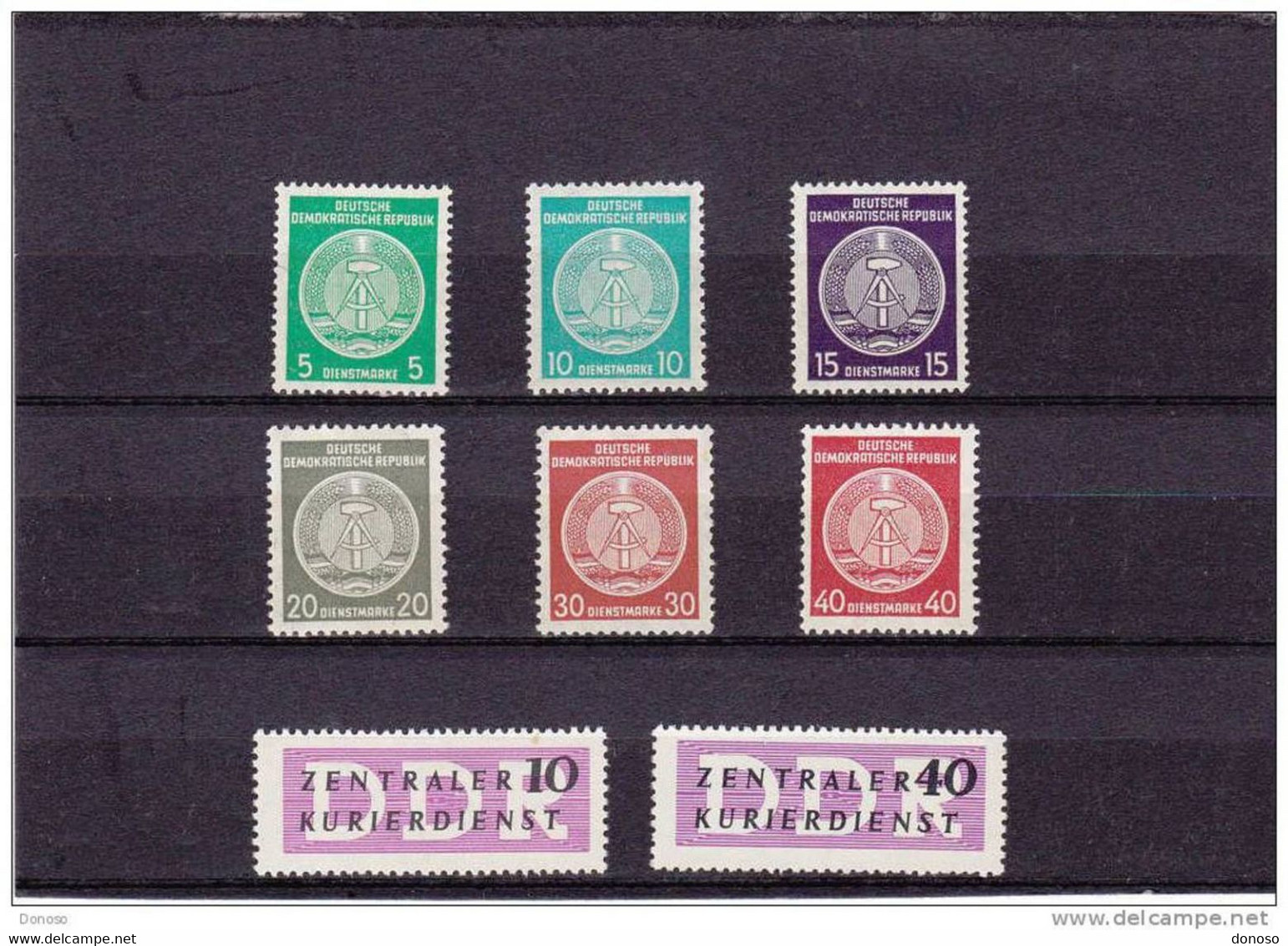 RDA 1956-1959 SERVICE Yvert  39, 41, 50A-50F NEUFS** MNH Cote : 9 Euros - Autres & Non Classés