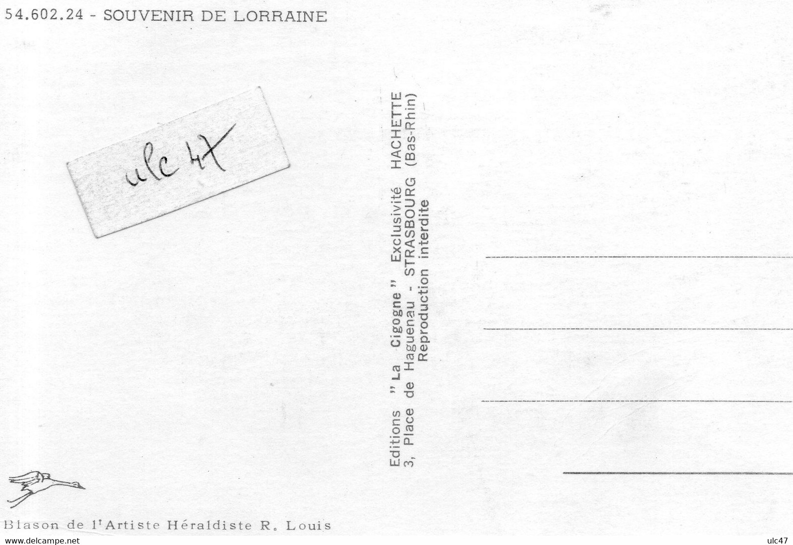 - BLASON - LORRAINE 1776 - Blason De L'Artiste Héraldiste R. Louis. - Scan Verso - - Lorraine