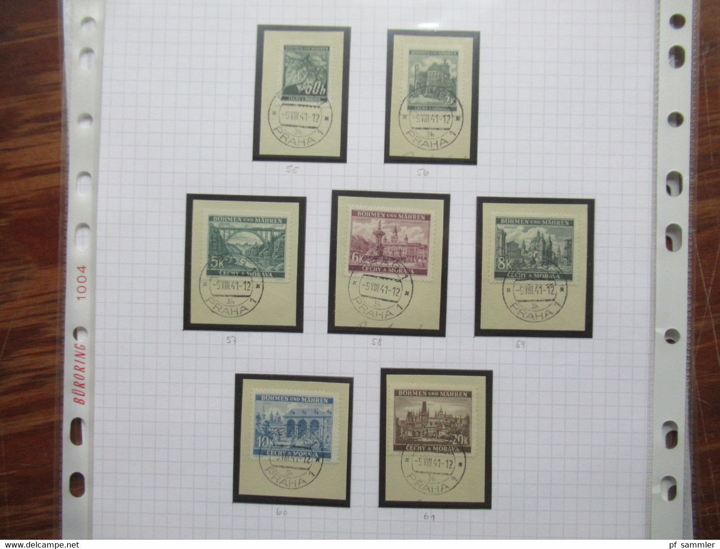 Böhmen & Mähren Kleiner Posten Auf Blättern Freimarken Briefstücke / ** / ZD Rotes Kreuz / Stöberposten - Unused Stamps