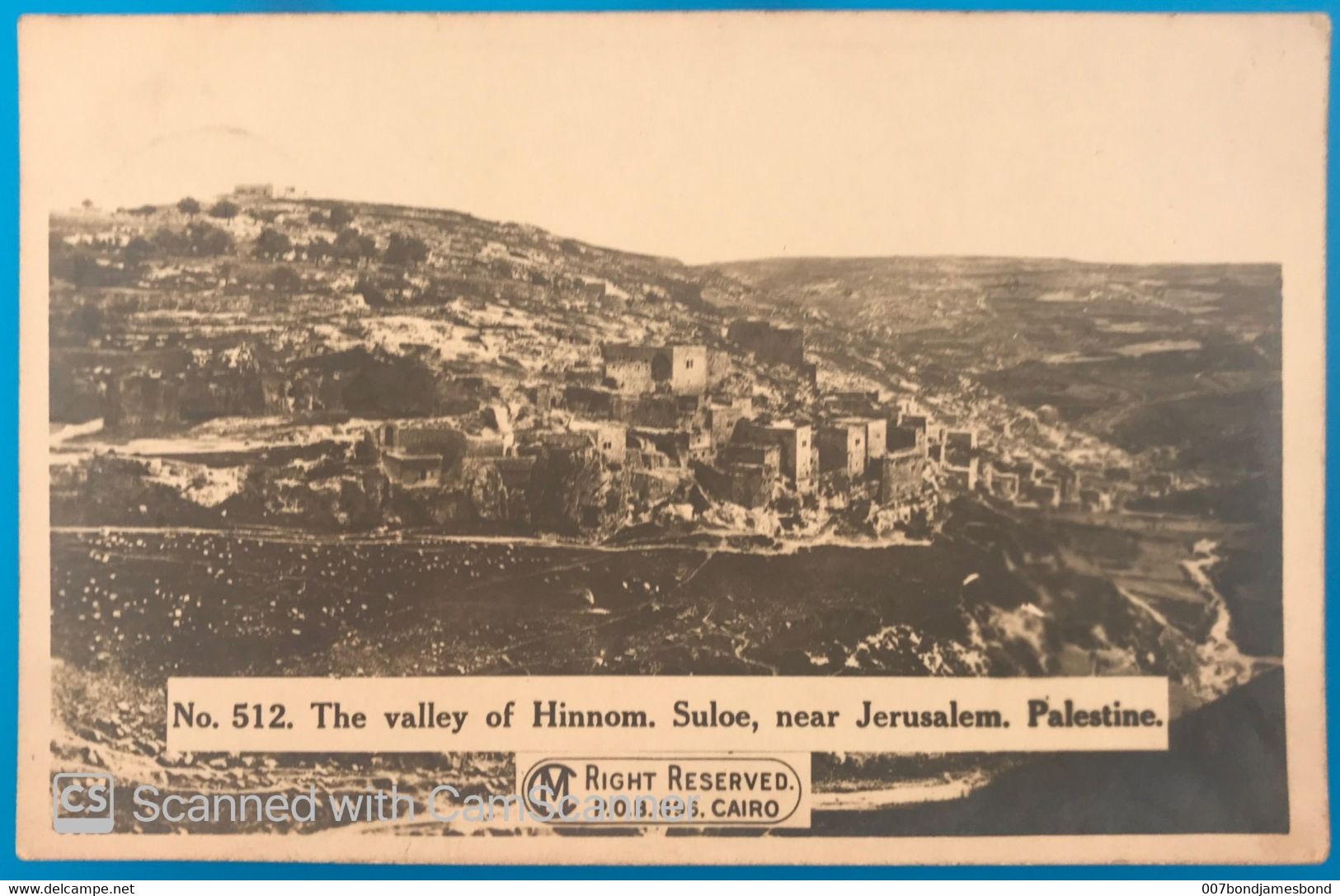 PALESTINE  ISRAEL  BRITISH OFFICIAL PHOTOGRAPH POSTCARD NEAR JERUSALEM  JUDAICA WW1 1918  NO. 512 - Palestine