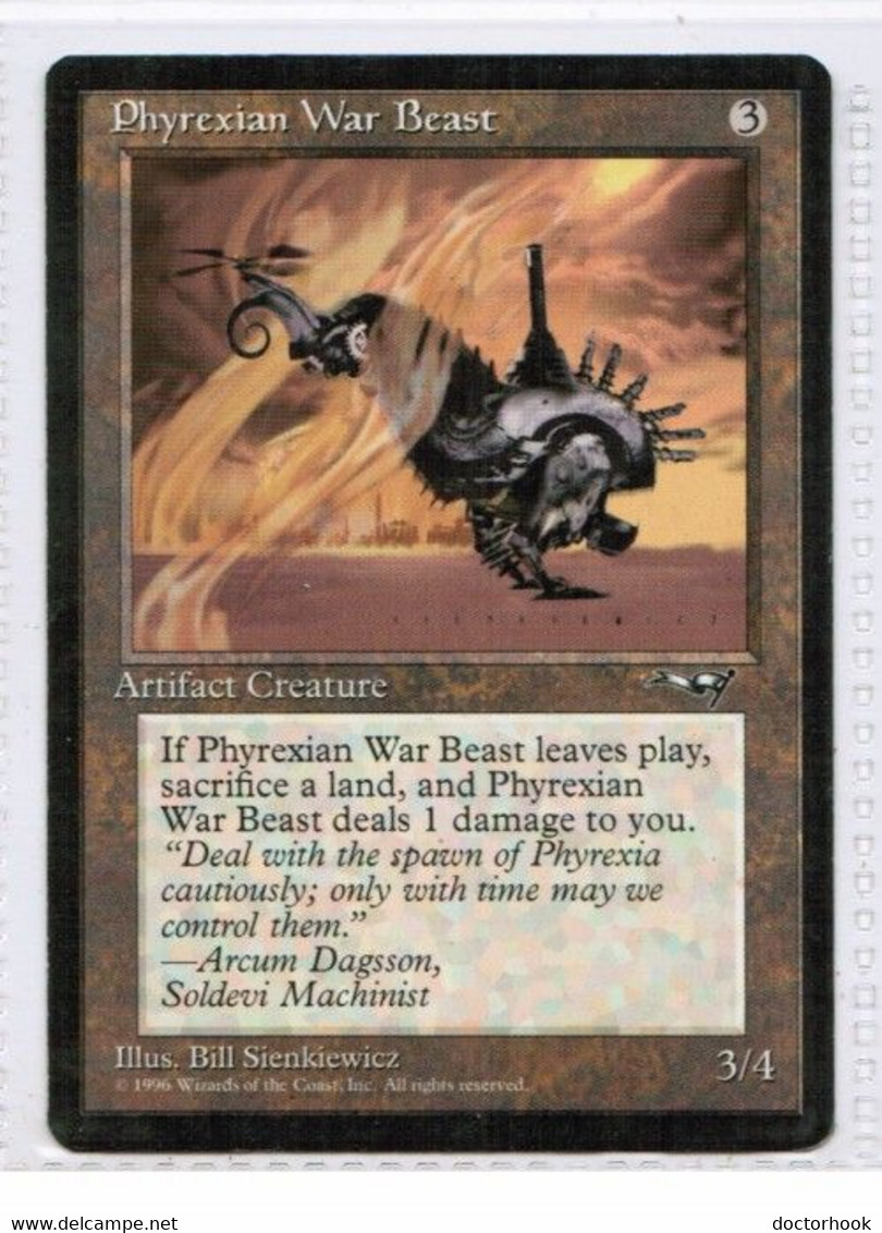 MAGIC The GATHERING  "Phyrexian War Beast (1)"---ALLIANCES (MTG--151-7) - Other & Unclassified