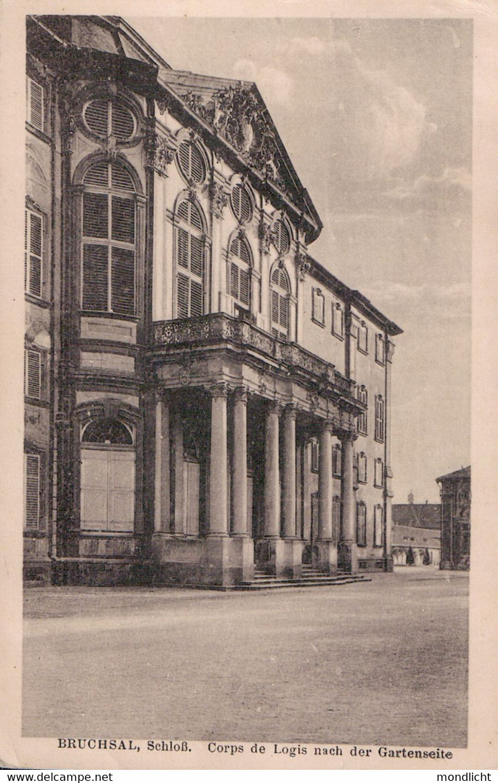 Bruchsal, Schloß. Corps De Logis Nach Der Gartenseite. (1926). - Bruchsal