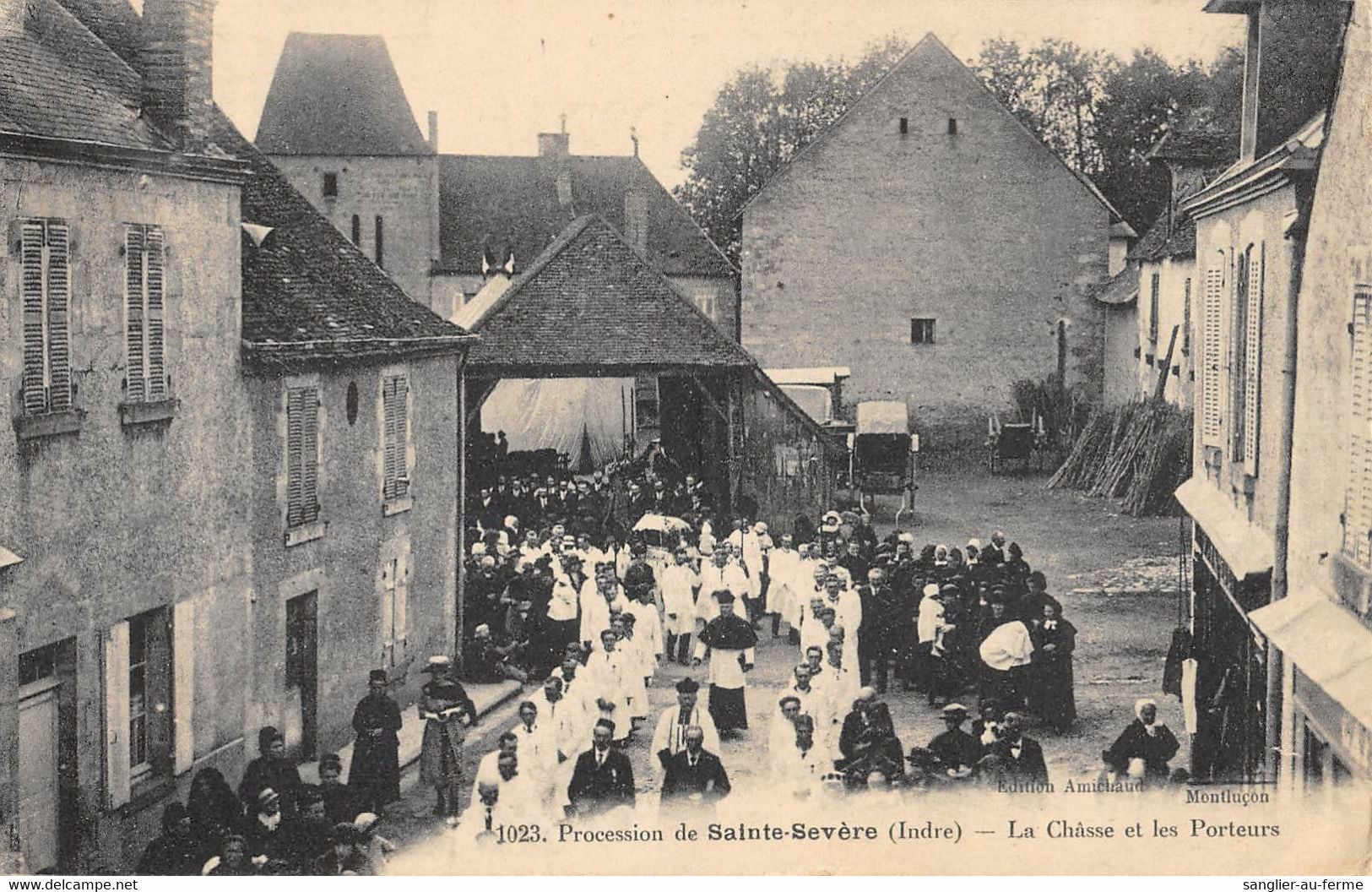 CPA 36 PROCESSION DE SAINTE SEVERE LA CHASSE ET LES PORTEURS - Andere & Zonder Classificatie