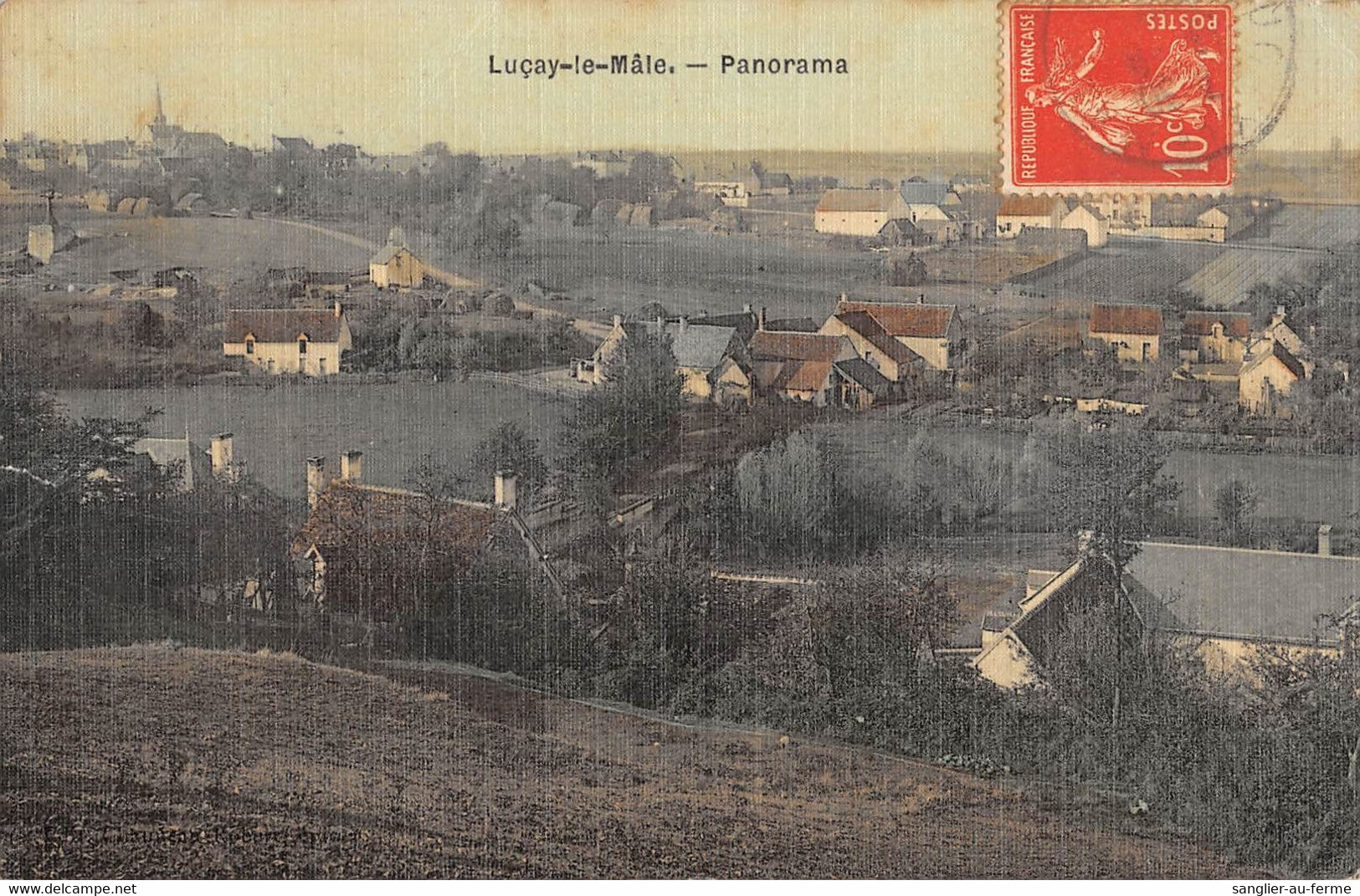 CPA 36 LUCAY LE MALE PANORAMA (cpa Toilée - Andere & Zonder Classificatie