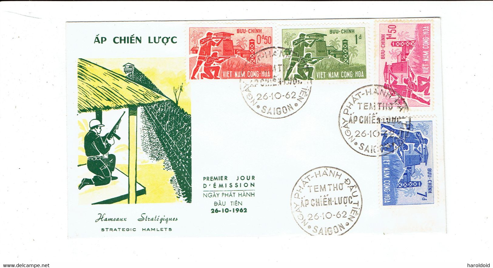 VIET NAM SUD - FDC - TP N°200/203 - 26/10/1962 - Vietnam