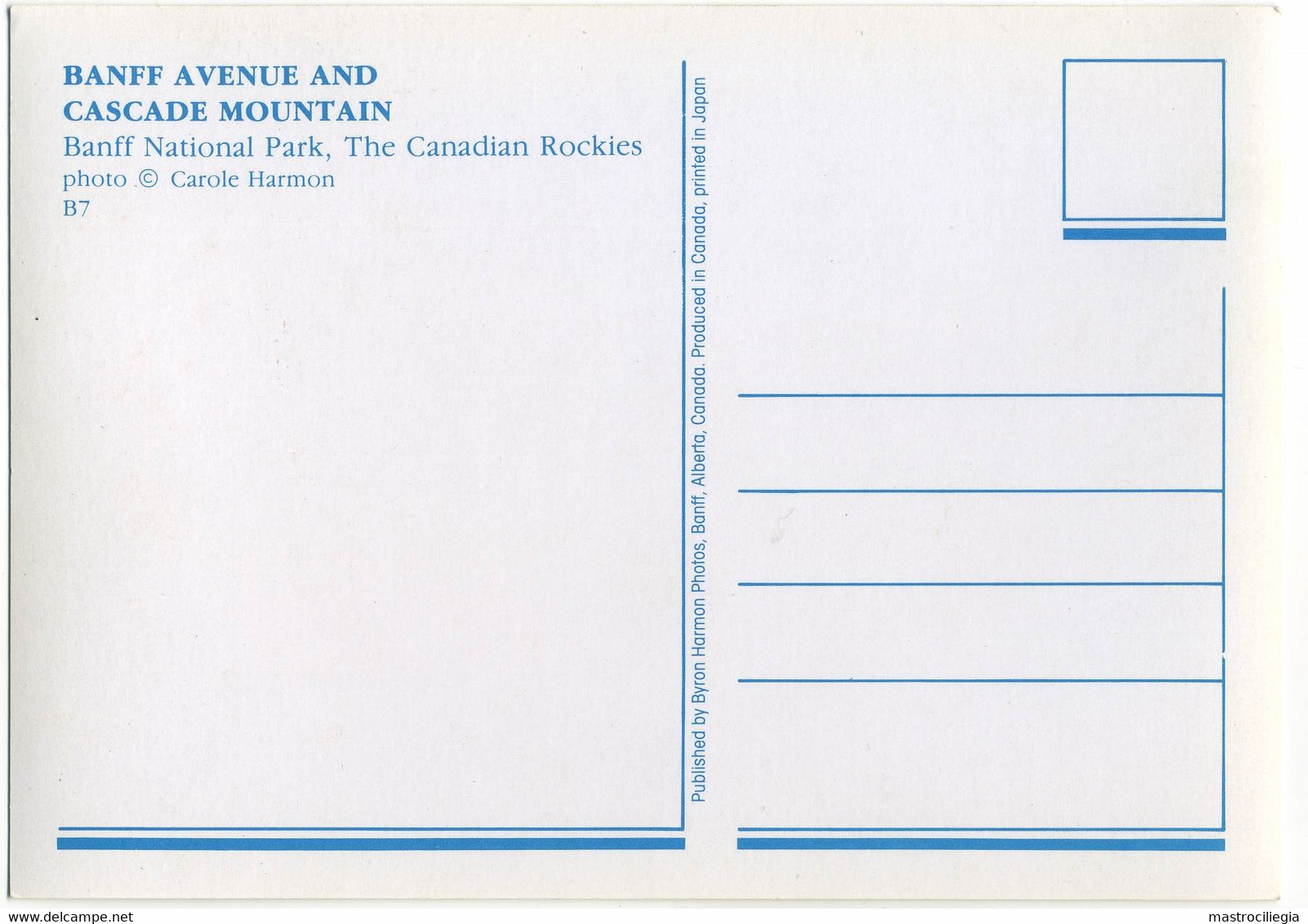 CANADA  BANFF  Avenue And Cascade Mountain - Modern Cards