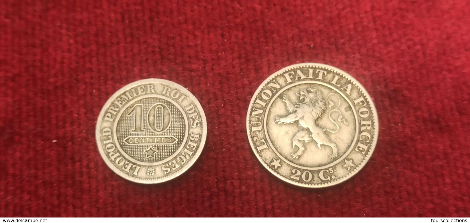 LOT BELGIQUE LEOPOLD PREMIER 10 Centimes 1863 + 20 Centimes 1861 - Non Classés