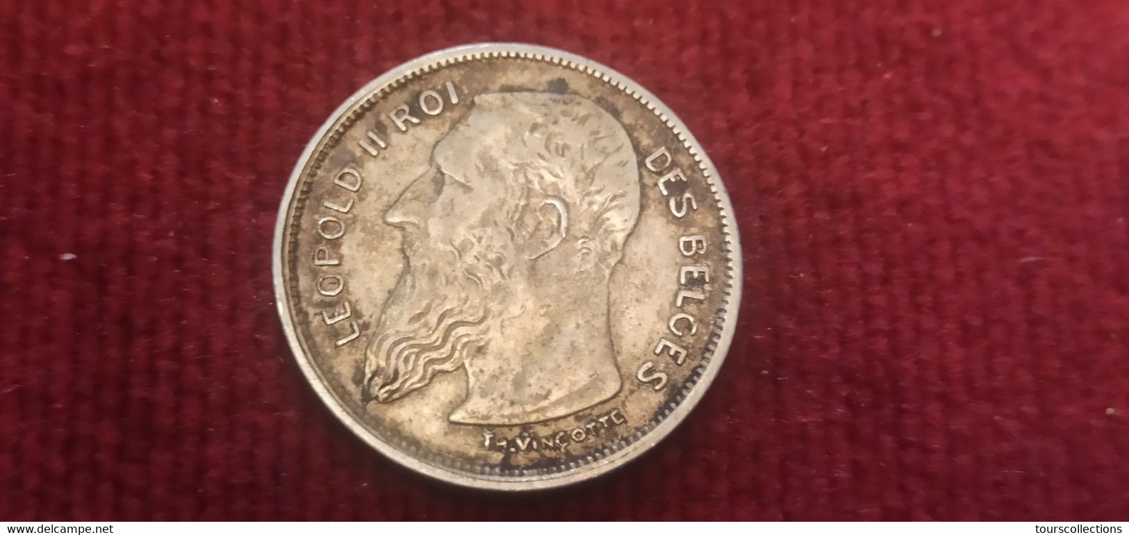 BELGIQUE LEOPOLD II ARGENT 2 FRANCS 1909 ROI DES BELGES - Type Th. Vincotte TTB + Légende En Français - 2 Francs