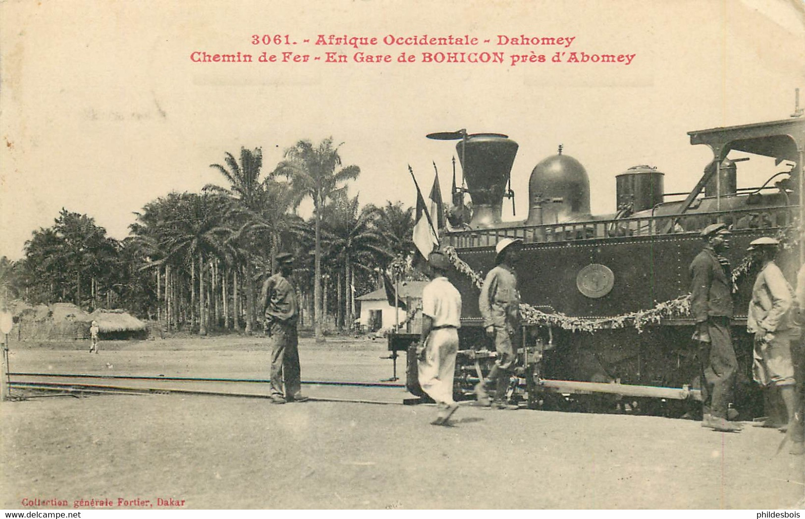 AFRIQUE  DAHOMEY  Chemin De Fer  En Gare De BOHICON - Dahomey