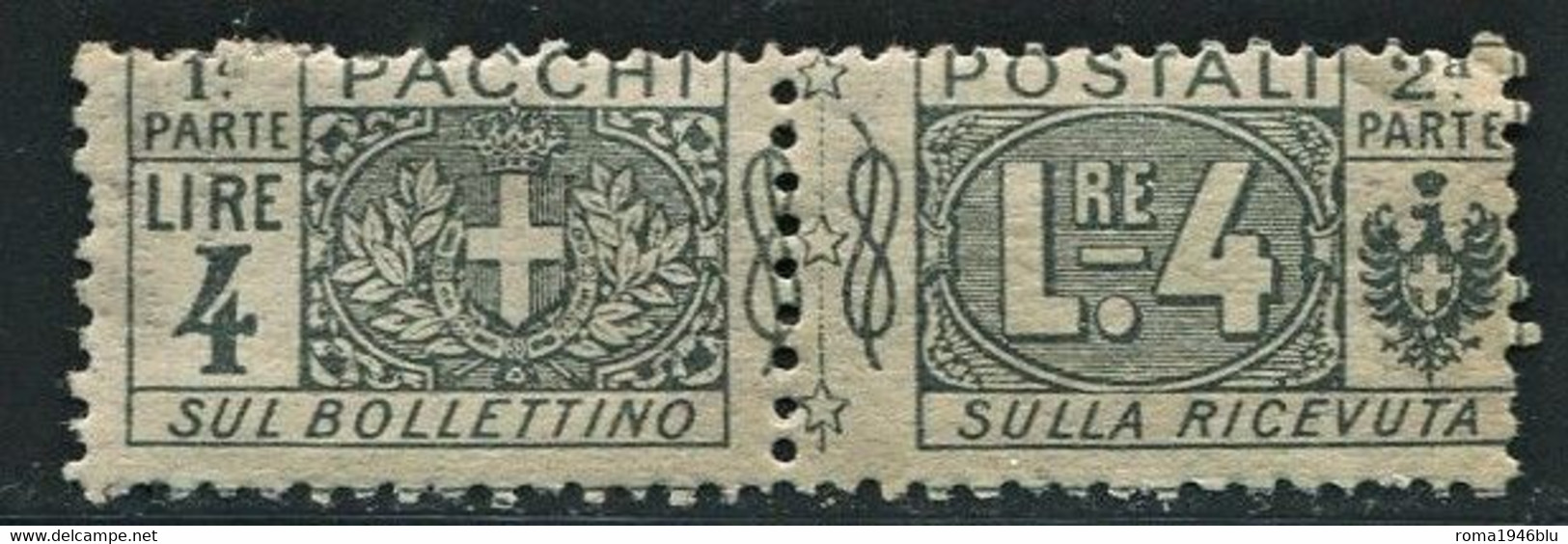 REGNO 1914-22 PACCHI NODO 4 LIRE ** MNH - Colis-postaux