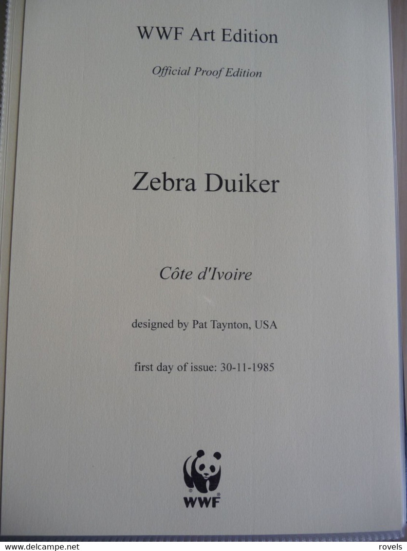 (WWF) REPUBLIQUE DE COTE-D'IVOIRE  - 1985 WWF * ZEBRA DUIKER *  Official Proof Edition Set - Lots & Serien