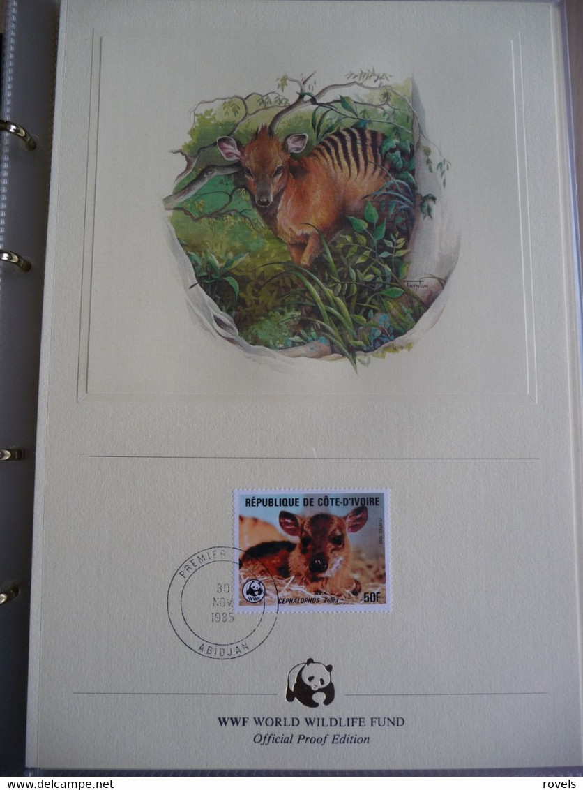 (WWF) REPUBLIQUE DE COTE-D'IVOIRE  - 1985 WWF * ZEBRA DUIKER *  Official Proof Edition Set - Collections, Lots & Series
