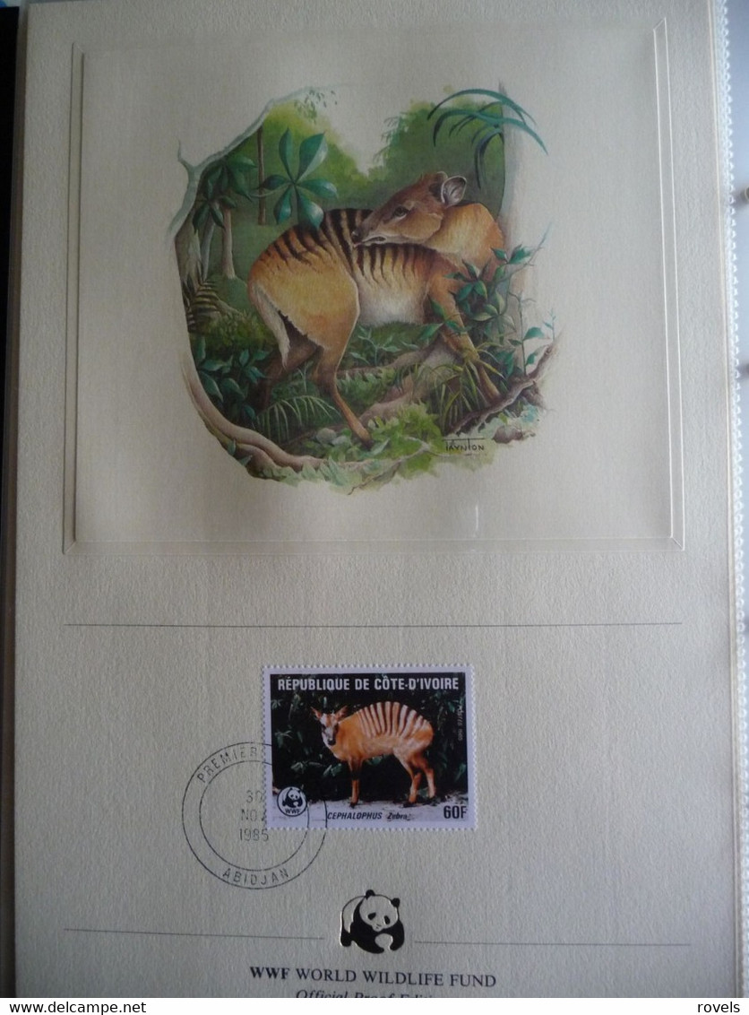 (WWF) REPUBLIQUE DE COTE-D'IVOIRE  - 1985 WWF * ZEBRA DUIKER *  Official Proof Edition Set - Lots & Serien