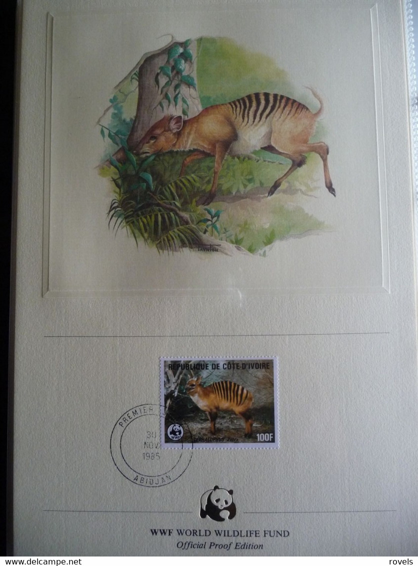 (WWF) REPUBLIQUE DE COTE-D'IVOIRE  - 1985 WWF * ZEBRA DUIKER *  Official Proof Edition Set - Collections, Lots & Series