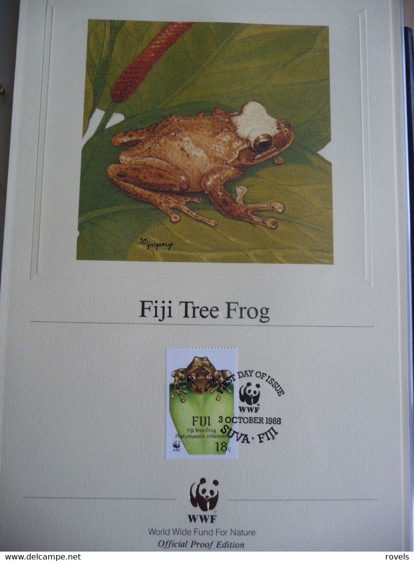 (WWF) FIJI - 1988 * WWF * FIJI TREE FROG *  Official Proof Edition Set - Collezioni & Lotti