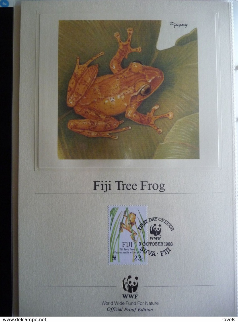 (WWF) FIJI - 1988 * WWF * FIJI TREE FROG *  Official Proof Edition Set - Lots & Serien