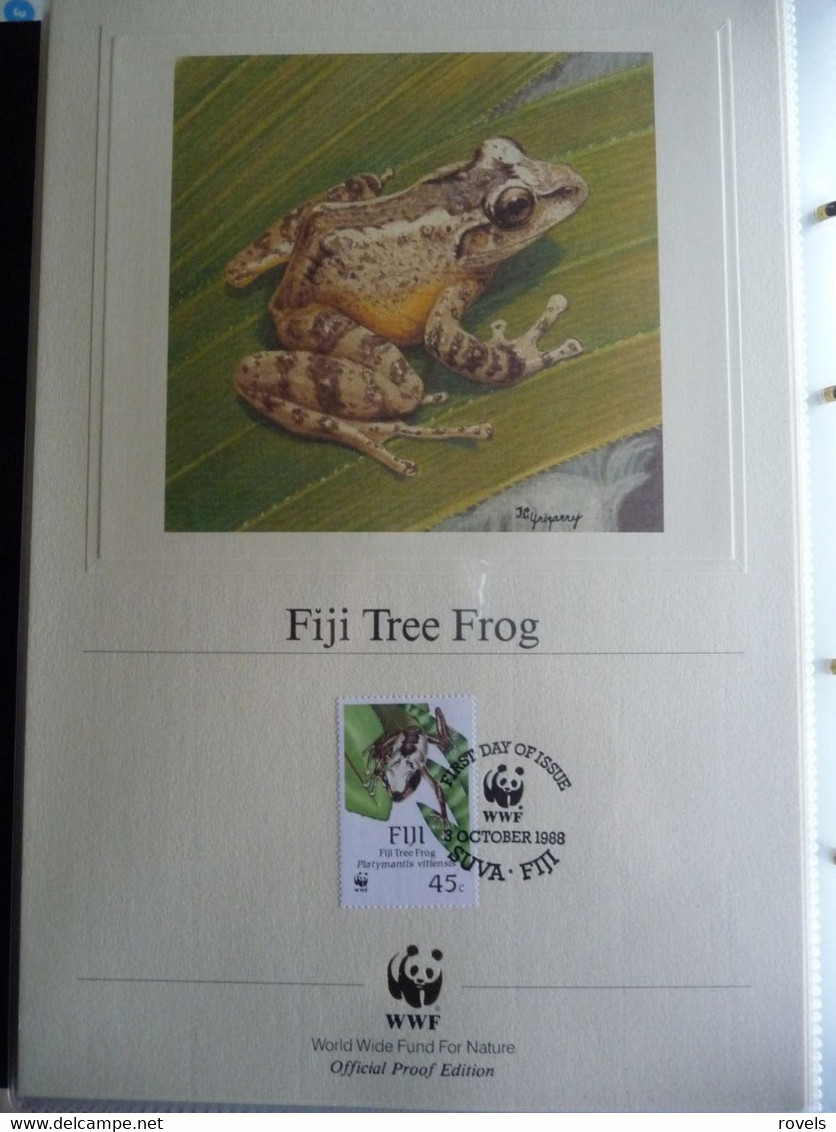 (WWF) FIJI - 1988 * WWF * FIJI TREE FROG *  Official Proof Edition Set - Collections, Lots & Séries