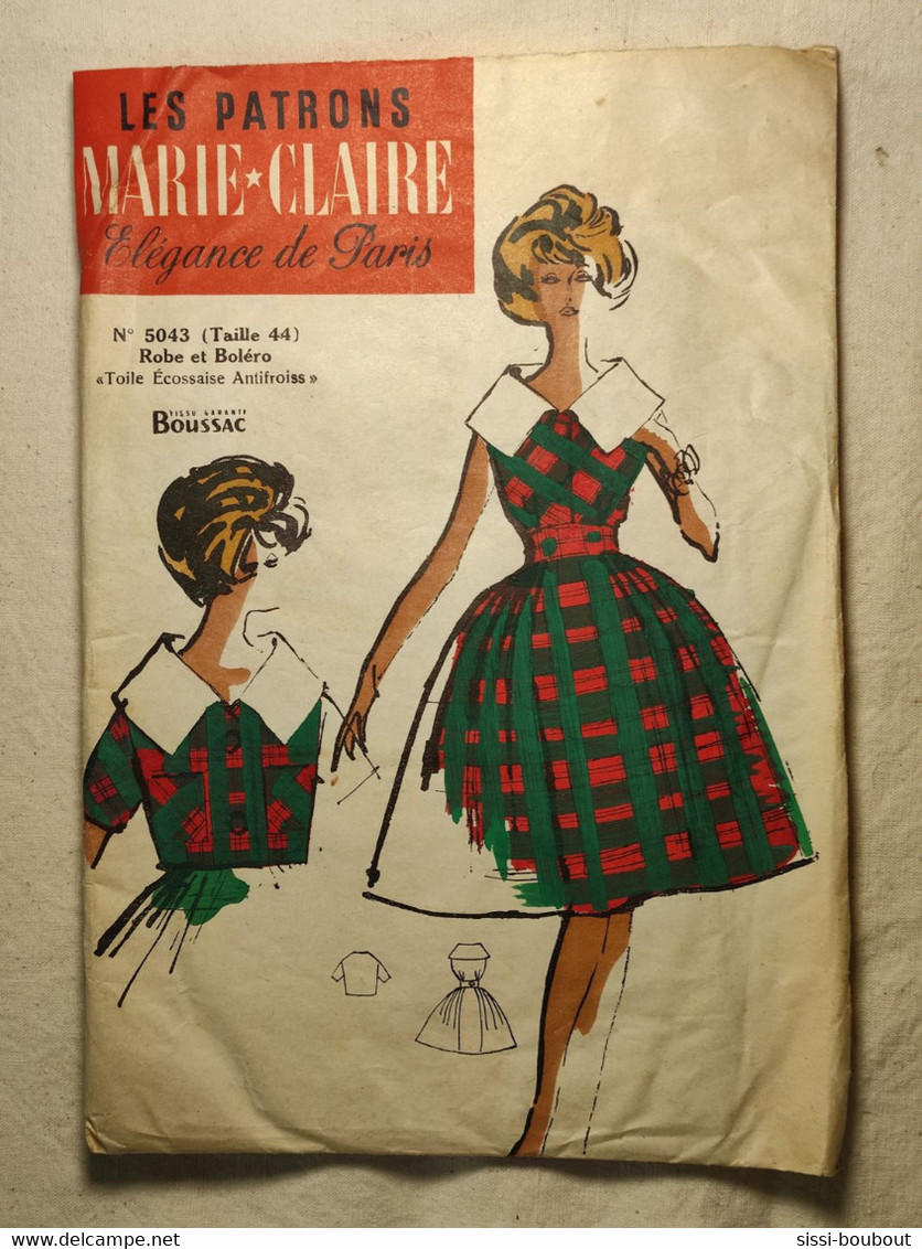 Ancien Patron De La Revue "MARIE CLAIRE" Des Années 60 - Taille 44 - N°5043 - Une Robe & Boléro - Patrons