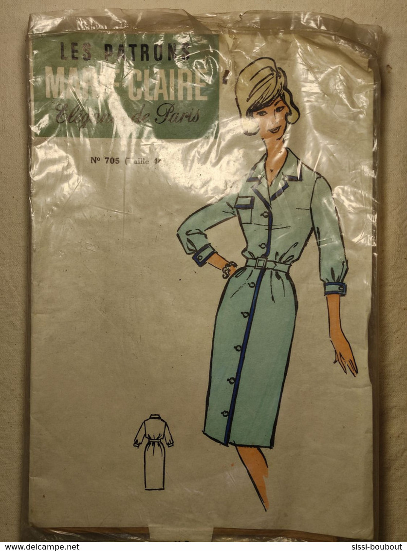 Ancien Patron De La Revue "MARIE CLAIRE" Des Années 60 - Taille 44 - N°705 - Une Robe-Chemisier - Patterns