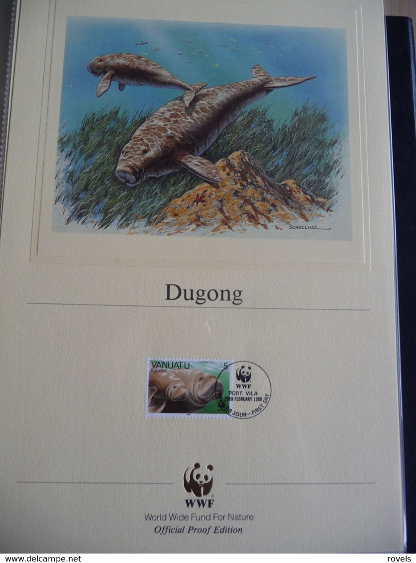 (WWF) VANUATU - 1988  * WWF * DUGONG *  Official Proof Edition Set - Collections, Lots & Series