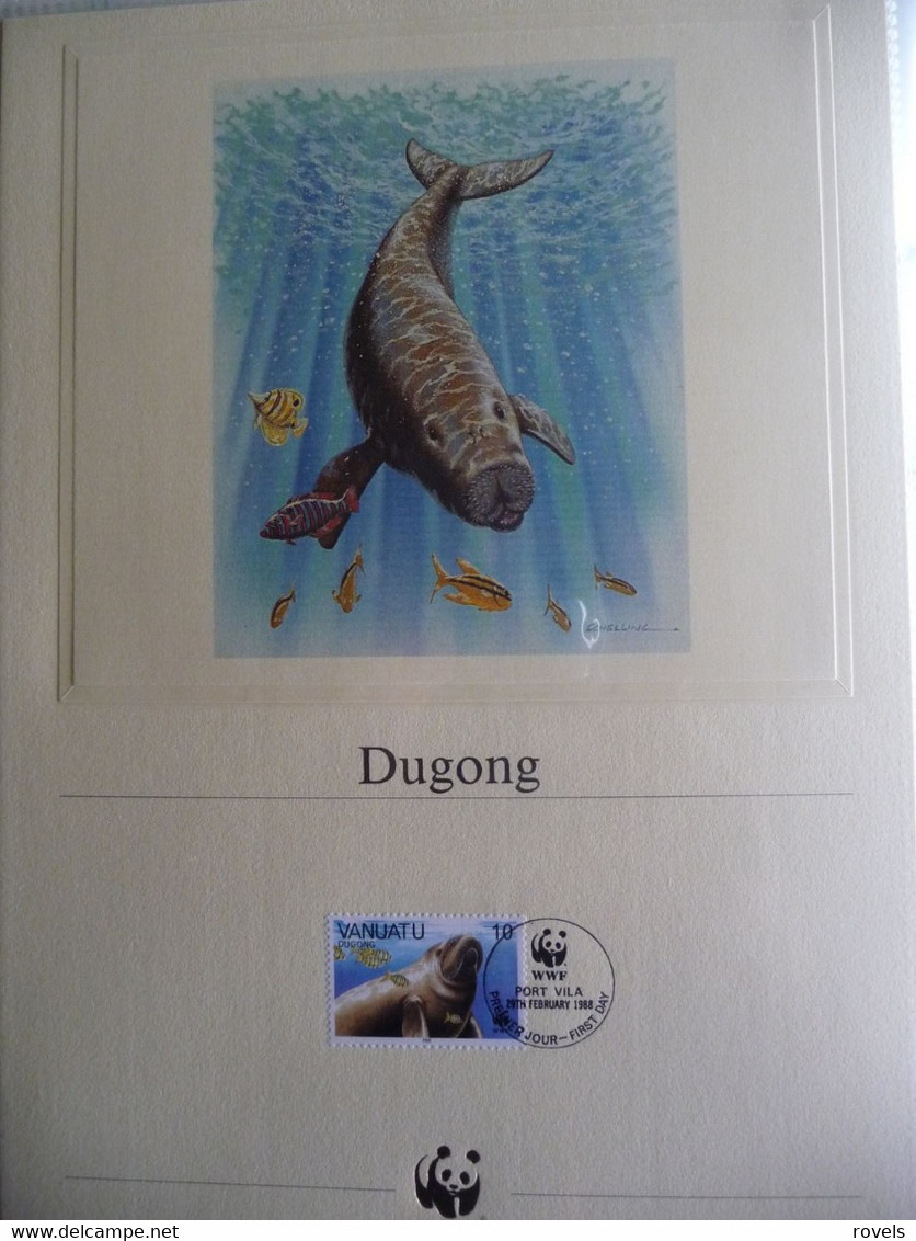 (WWF) VANUATU - 1988  * WWF * DUGONG *  Official Proof Edition Set - Colecciones & Series