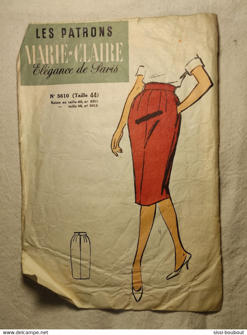 Ancien Patron De La Revue "MARIE CLAIRE" Des Années 60 - Taille 44 - N°5610 - Une Jupe - Patronen