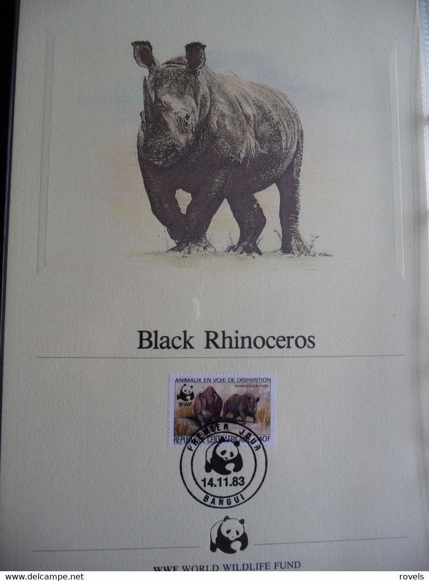 (WWF) REPUBIQUE CETRAL AFRICA  - 1983  * WWF * BLACK RHINO *  Official Proof Edition Set - Collections, Lots & Series