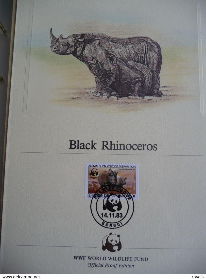 (WWF) REPUBIQUE CETRAL AFRICA  - 1983  * WWF * BLACK RHINO *  Official Proof Edition Set - Lots & Serien