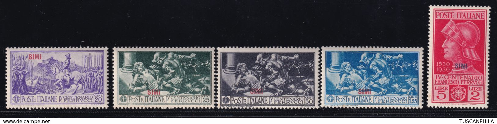 1930 Ferrucci Serie Cpl. Sass. 12/16 MNH** Ottima Marginatura - Egeo (Simi)